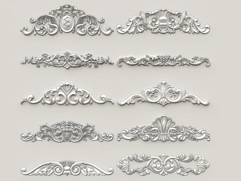 Classic carvings moldings 87 3D Model
