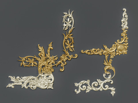 Classic carvings moldings 88 3D Model
