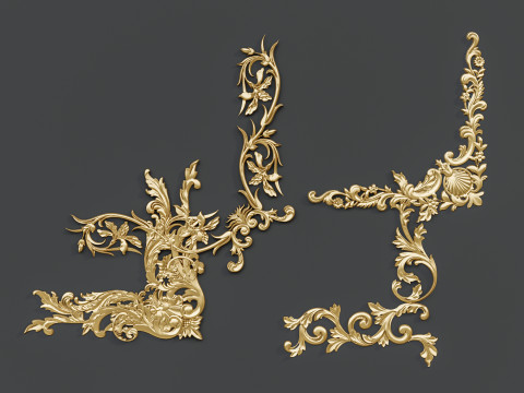 Classic carvings moldings 88 3D Model