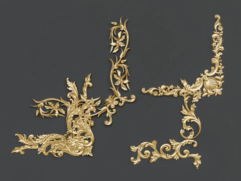 Classic carvings moldings 88 3D Model