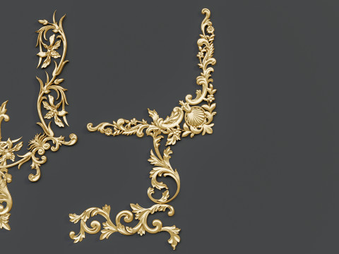 Classic carvings moldings 88 3D Model
