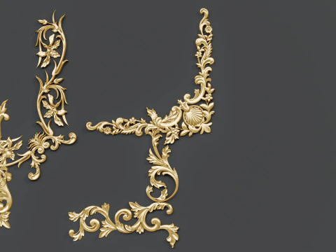 Classic carvings moldings 88 3D Model