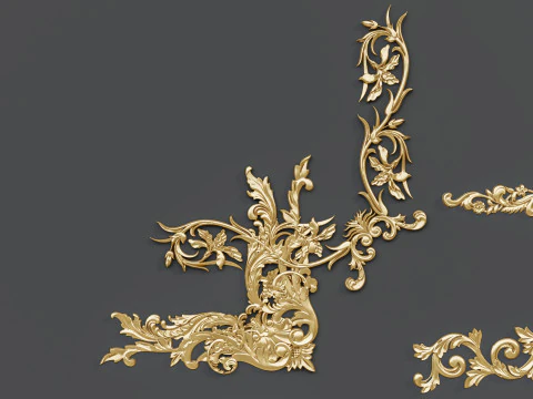 Classic carvings moldings 88 3D Model