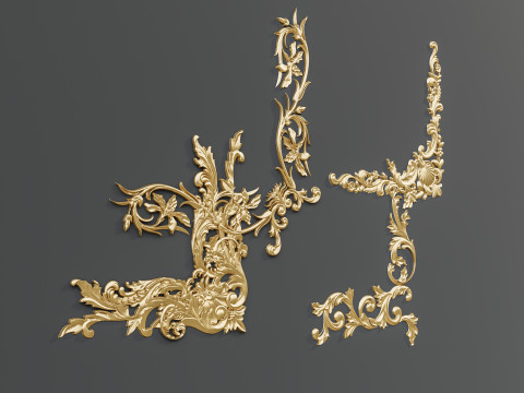Classic carvings moldings 88 3D Model
