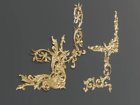 Classic carvings moldings 88 3D Model