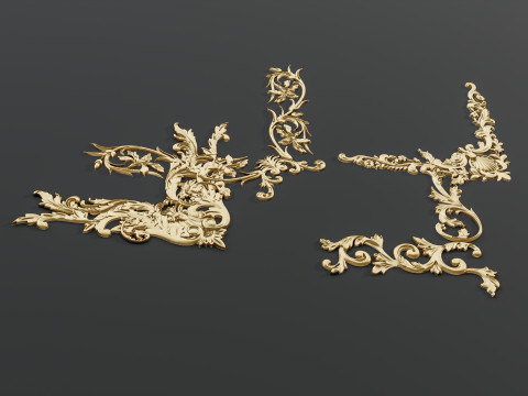 Classic carvings moldings 88 3D Model