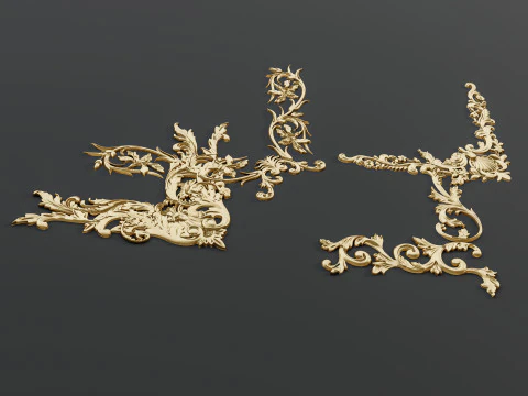 Classic carvings moldings 88 3D Model