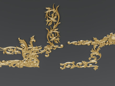 Classic carvings moldings 88 3D Model
