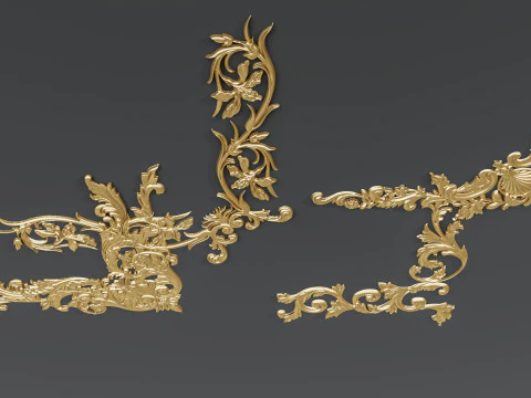 Classic carvings moldings 88 3D Model