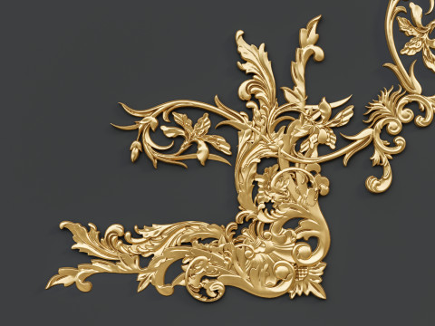 Classic carvings moldings 88 3D Model
