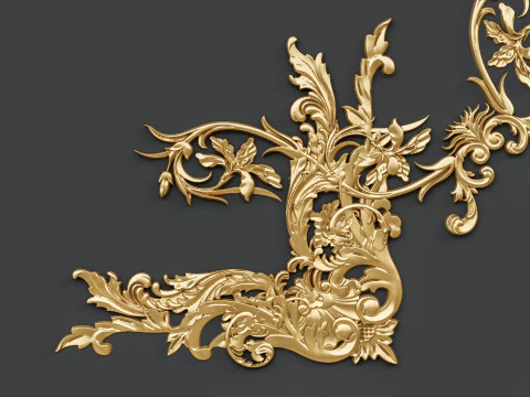 Classic carvings moldings 88 3D Model