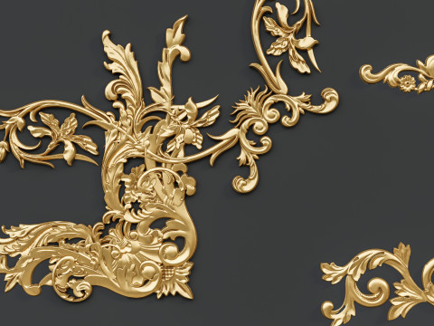 Classic carvings moldings 88 3D Model
