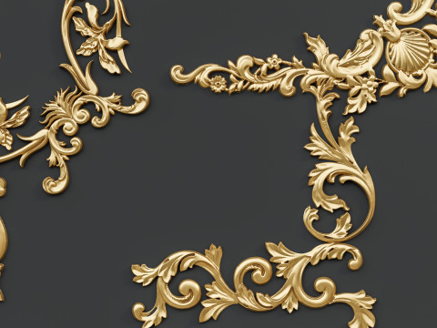Classic carvings moldings 88 3D Model