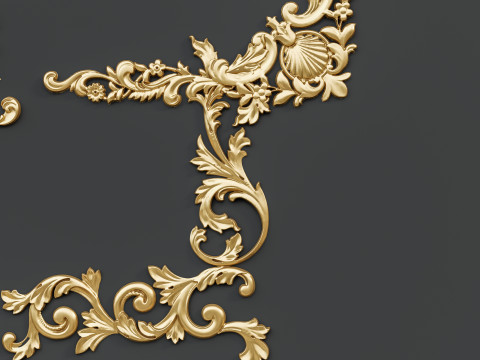 Classic carvings moldings 88 3D Model