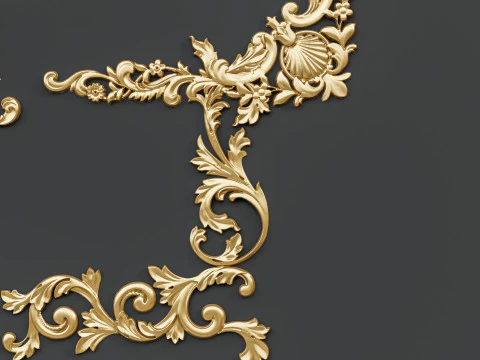 Classic carvings moldings 88 3D Model