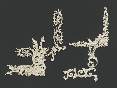 Classic carvings moldings 88 3D Model