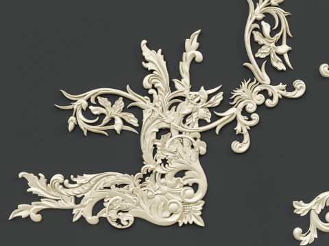 Classic carvings moldings 88 3D Model