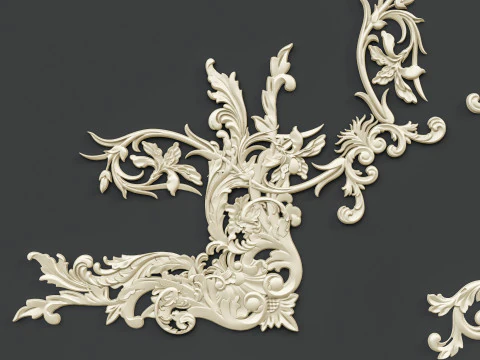 Classic carvings moldings 88 3D Model