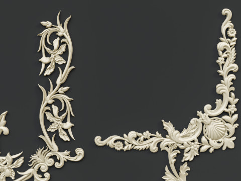 Classic carvings moldings 88 3D Model