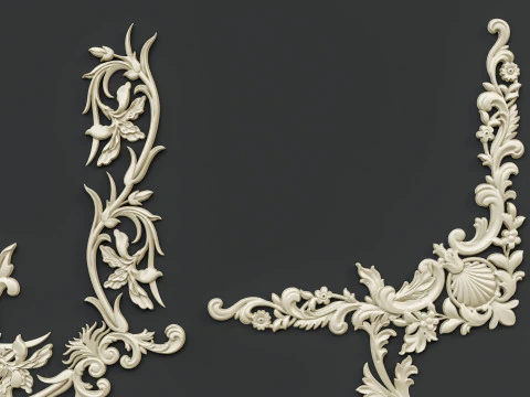 Classic carvings moldings 88 3D Model