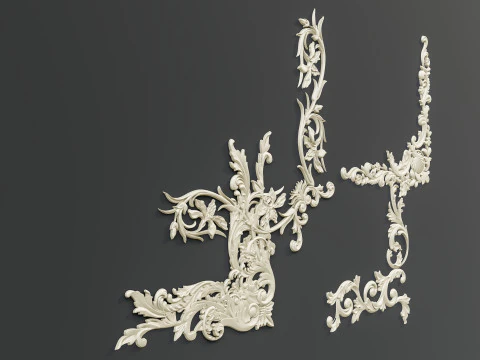 Classic carvings moldings 88 3D Model