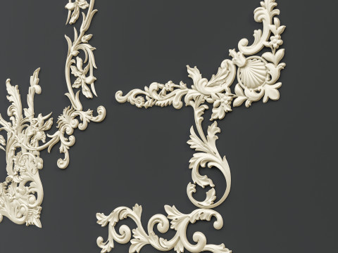 Classic carvings moldings 88 3D Model