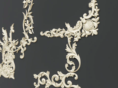 Classic carvings moldings 88 3D Model