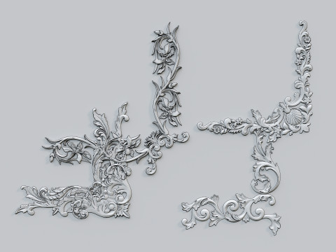 Classic carvings moldings 88 3D Model