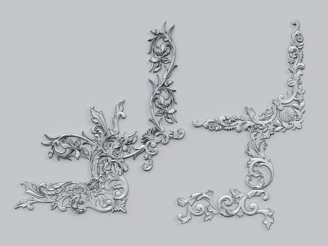 Classic carvings moldings 88 3D Model