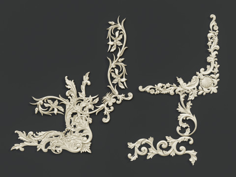 Classic carvings moldings 88 3D Model