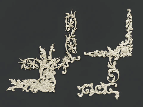 Classic carvings moldings 88 3D Model