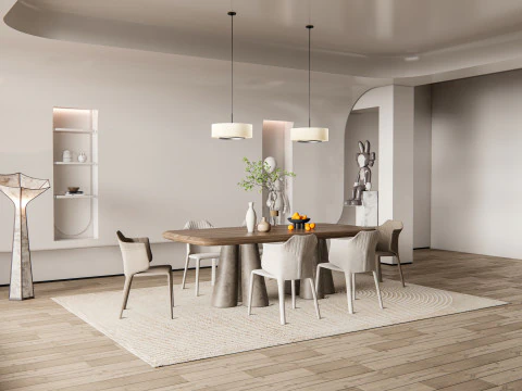 Dining Room 01 3D Model