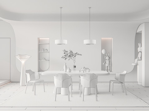 Dining Room 01 Modello 3D