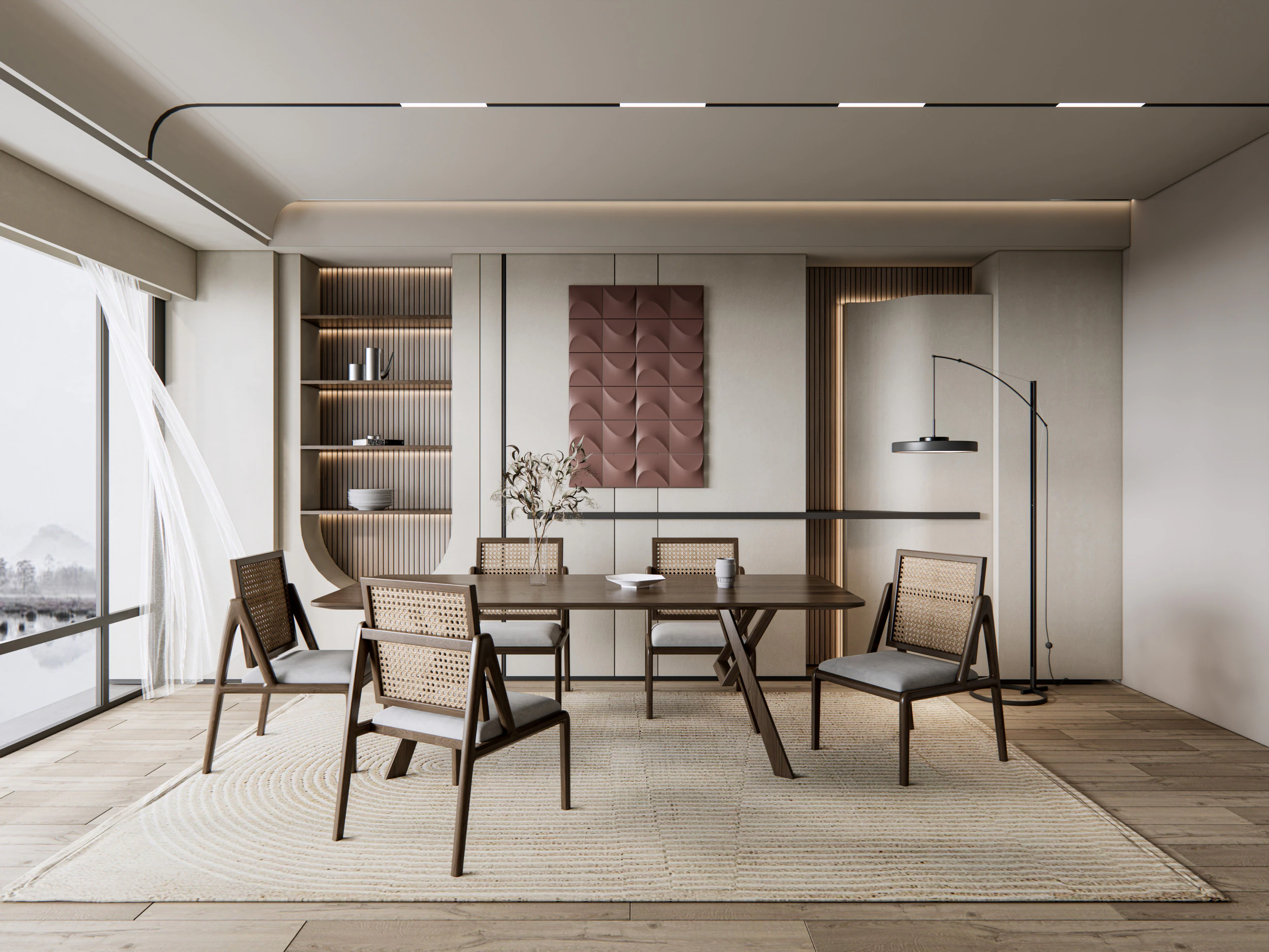 Dining Room 03 3D Model .c4d .max .obj .3ds .fbx .stl .blend 