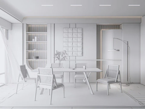 Dining Room 03 3D Model