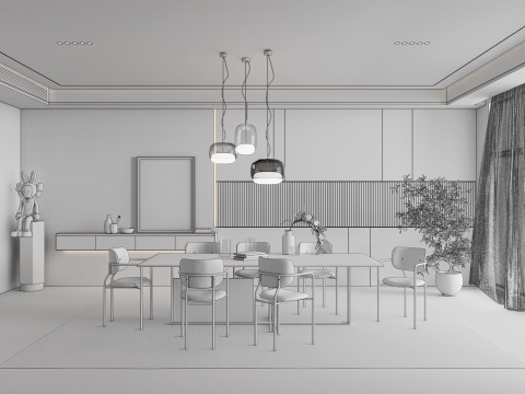 Dining Room 04 3D Model