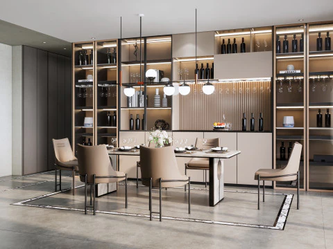 Sala da pranzo 07 Modello 3D