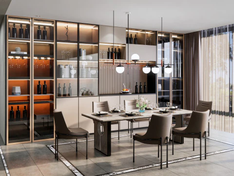 Sala da pranzo 07 Modello 3D