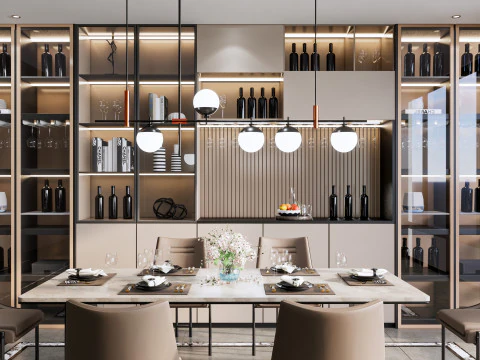 Sala da pranzo 07 Modello 3D