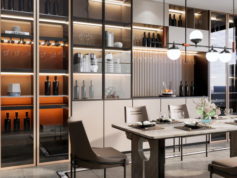 Sala da pranzo 07 Modello 3D