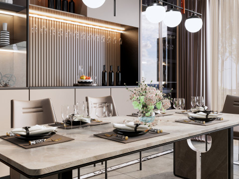 Dining Room 07 3D मॉडल