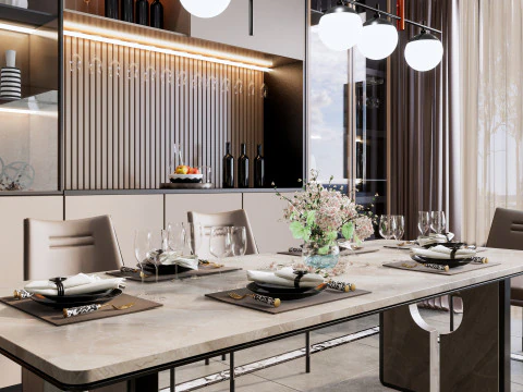 Sala da pranzo 07 Modello 3D