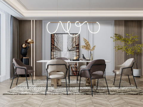 Dining Room 09 3D-Modell