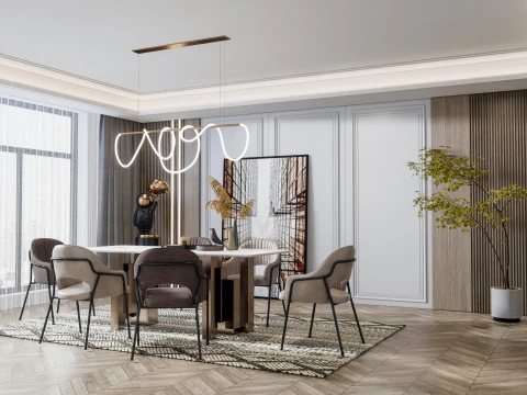 Sala de Jantar 09 Modelo 3D