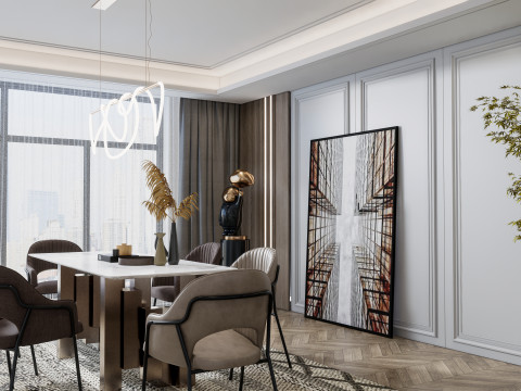 Dining Room 09 3D-Modell