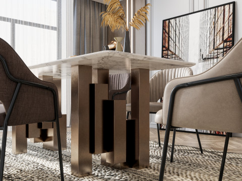 Dining Room 09 3D-Modell