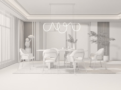 Dining Room 09 3D-Modell
