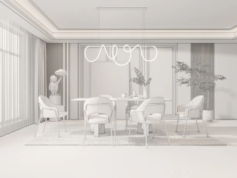 Sala de Jantar 09 Modelo 3D