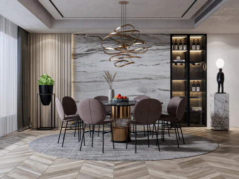 Dining Room 13 3D Model