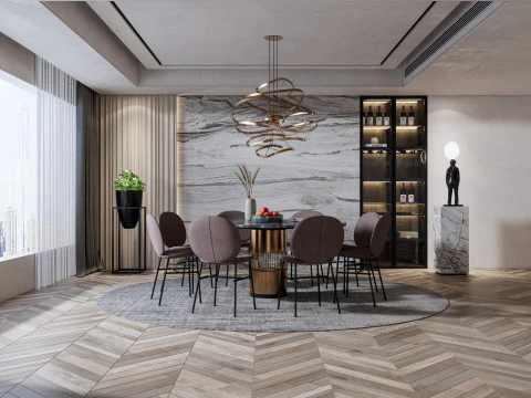 Dining Room 13 3D Model